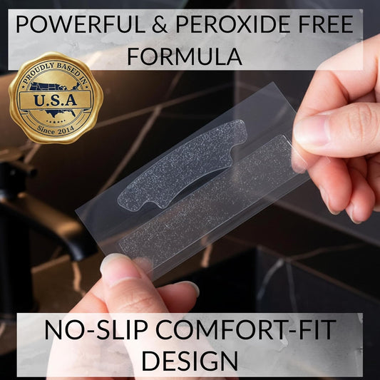 Natural Teeth Whitening Strips – Enamel Safe Gentle Whitening for Sensitive Teeth, Vegan-Friendly White Strips without Peroxide or Bleach, 14-Day Treatment with 28 Count Supply